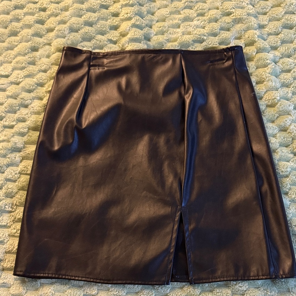 Windsor Black Faux Leather Mini Skirt